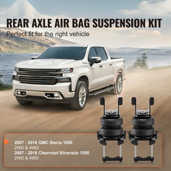 Luftfjäderupphängningskit för 2007-2018 Chevrolet Silverado GMC Sierra 1500, enkel installation, förbättrad körkomfort