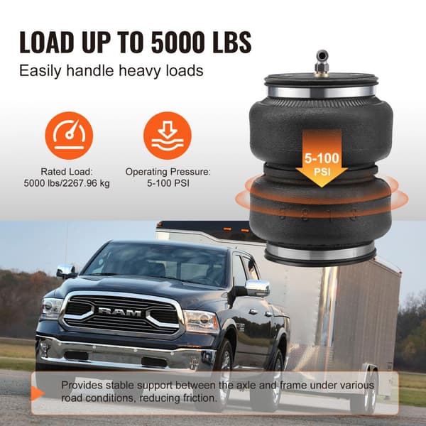 Ilmatyyny jousitussarja Dodge Ram 2500 2WD 4WD 2014-2023, 5000 lbs kantavuus