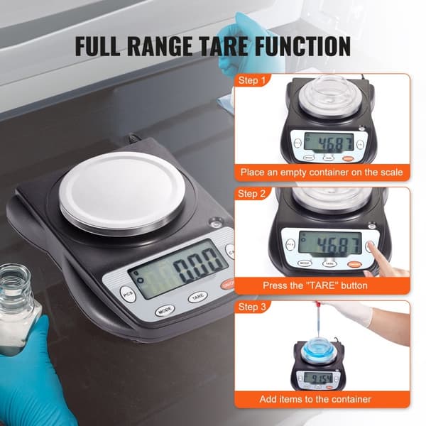 Analyyttinen vaaka 600 g x 0,01 g, laboratoriovaaka, elektroninen, 6 yksikköä muunnos, tarkkuusvaaka