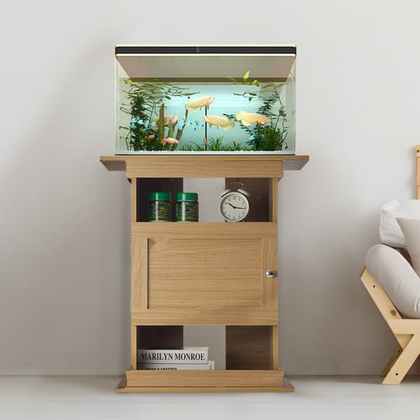 Akvariestander 20 gallon fiskeakvarie, 25,2 x 15,7 x 28,3 tommer MDF skildpaddeakvarie, 167,6 lbs belastningskapacitet, reptilstativ