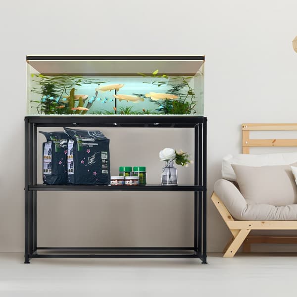 Akvarieskåp 40 gallon, Stål Turtle Tank Ställning 36,5 x 18,5 x 29,5 tum, 335 lbs kapacitet, Reptil Tank Ställning
