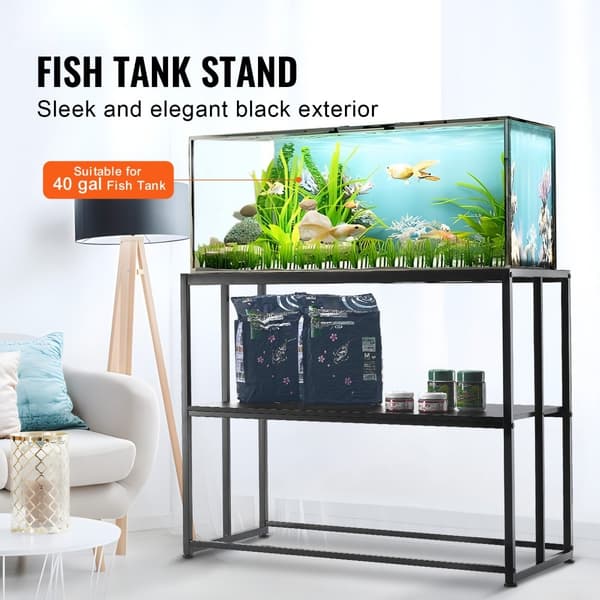 Akvarieskåp 40 gallon, Stål Turtle Tank Ställning 36,5 x 18,5 x 29,5 tum, 335 lbs kapacitet, Reptil Tank Ställning