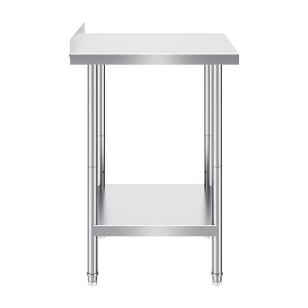 Arbejdsbord i rustfrit stål, kommercielt køkken, 24"x24", holdbart, multifunktionelt, ideelt til madlavning