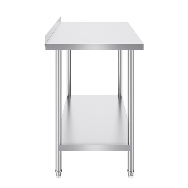 Arbetsbord i rostfritt stål för kommersiella kök, 24"x48", hållbart och funktionellt, perfekt för matlagning