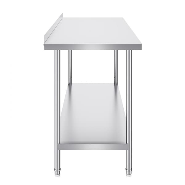 Arbejdsbord i rustfrit stål, kommercielt køkken, madlavningsbord 24"x60", holdbart og funktionelt design