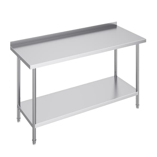 Arbejdsbord i rustfrit stål, kommercielt køkken, madlavningsbord 24"x60", holdbart og funktionelt design