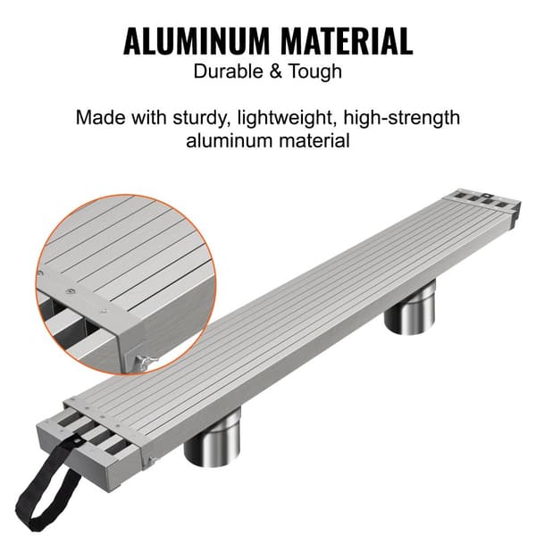 Teleskoperande arbetsplanka i aluminium 8-13 fot, 500 lb kapacitet, lätt och stabil ställningsplanka