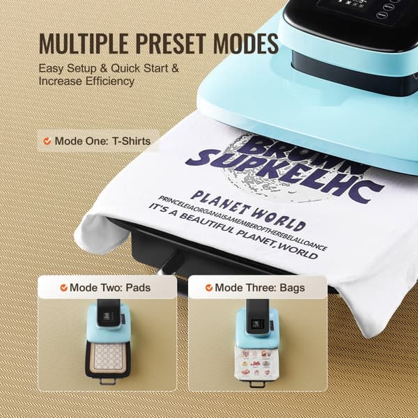 Auto Heat Press Maskine Kit Tumbler Press 2-i-1, 15 x 15 cm Smart T-Shirt Press Maskine med Auto Release, Tumbler Press Maskine til 11-30 oz