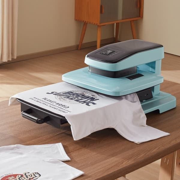 Auto Heat Press Maskine Kit Tumbler Press 2-i-1, 15 x 15 cm Smart T-Shirt Press Maskine med Auto Release, Tumbler Press Maskine til 11-30 oz