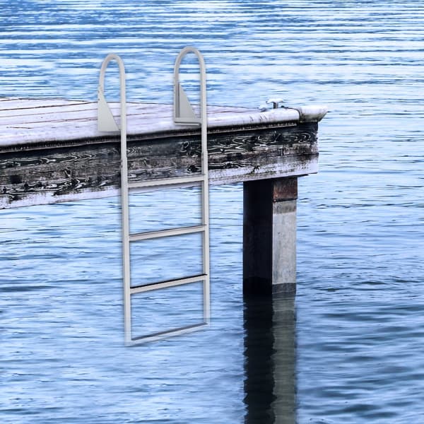Badeleiter 4-stegs, med handtag, båt, yacht, skepp, 114x63x13cm
