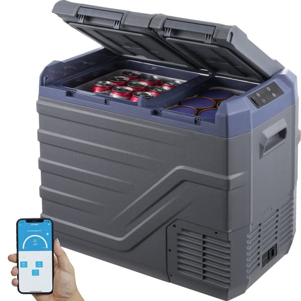 Kannettava Autojääkaappi ja Pakastin 40 L Kompressori, Dual Zone, Sopii Kotikäyttöön ja Autoihin