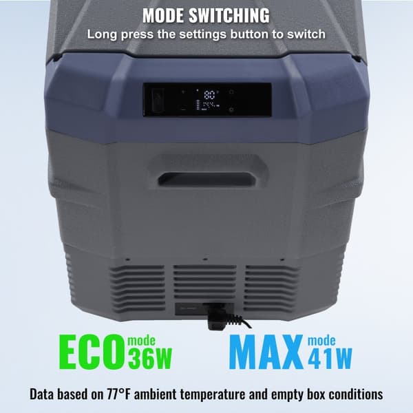 Bärbar Bilkylare Fryser Kompressor 45 L, Enzon, För Bil och Hem, Energieffektiv och Lättviktig