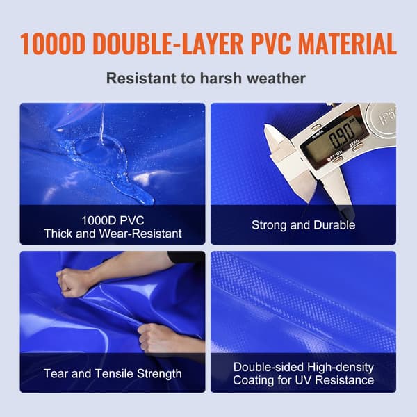 Kannettava vesisäiliö 142,7 Gallon 1000D PVC kokoontaitettava vesitankki, kestävä ja helppokäyttöinen
