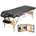 Miniatyrbillede 1 af 9: Bærbart massagebord 28" W, let sammenklappeligt design, 8-niveau højdejustering, salon tatoveringsseng med nakkestøtte, spabord