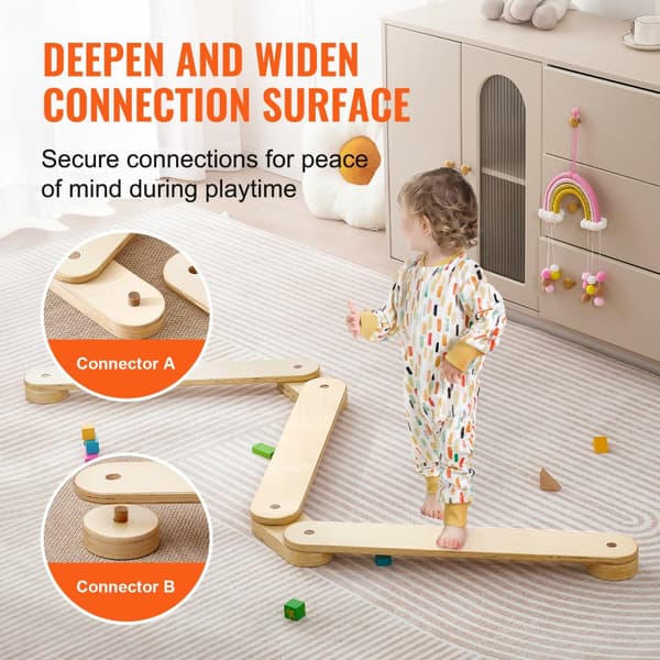 Børns Balance Beam Stepstones, 3 STK Balance Board, Gymnastik til Børn, Stabilitet og Koordination