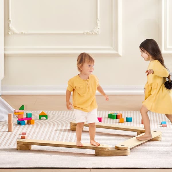 Børns Balance Beam Stepstones, 3 STK Balance Board, Gymnastik til Børn, Stabilitet og Koordination