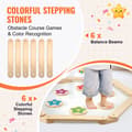 Miniatyrbild 3 av 9: Barn Balansbalk Stepping Stones, Gymnastikbalansbräda för Barn, 6-pack, Stabilitet och Koordination