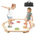 Miniatyrbild 1 av 9: Barn Balansbalk Stepping Stones, Gymnastikbalansbräda för Barn, 6-pack, Stabilitet och Koordination