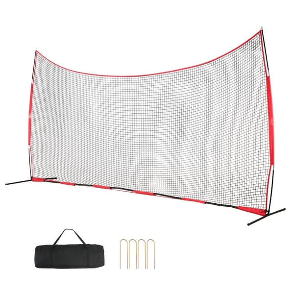 Barricade Backstop-nät 20x10 fot, bärbar bollsportbarriärnät, träningsutrustning med bärväska, skyddsskärm för baseball, softball och lacrosse