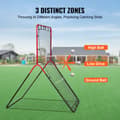Miniatyrbillede 3 af 9: Baseball og Softball Rebounder Net 3x4,5 ft PitchBack 3-vejs træner, hold styr på dine kast, forbedr din præstation