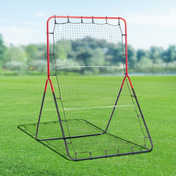 Baseball og Softball Rebounder Net 3x4,5 ft PitchBack 3-vejs træner, hold styr på dine kast, forbedr din præstation