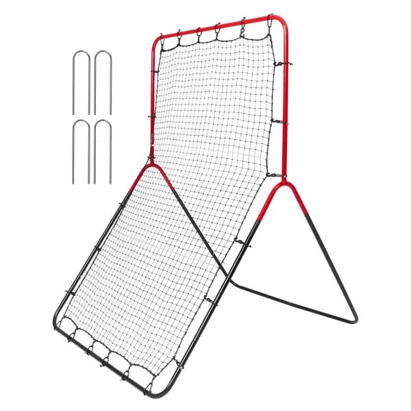 Baseball og Softball Rebounder Net 3x4,5 ft PitchBack 3-vejs træner, hold styr på dine kast, forbedr din præstation