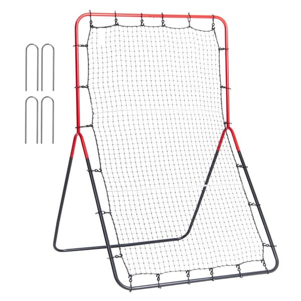 Baseball og Softball Rebounder Net 3x4,5 ft PitchBack 3-vejs træner, hold styr på dine kast, forbedr din præstation