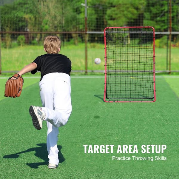 Baseball og Softball Rebounder Net 4x5,5 ft PitchBack, 360° Felttræning, Effektiv Rebound, Forbedr Dit Spil