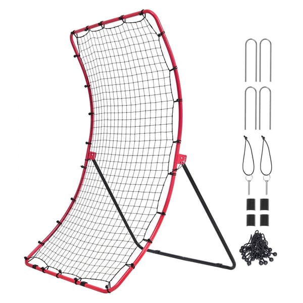 Baseball og Softball Rebounder Net 4x5,5 ft PitchBack, 360° Felttræning, Effektiv Rebound, Forbedr Dit Spil
