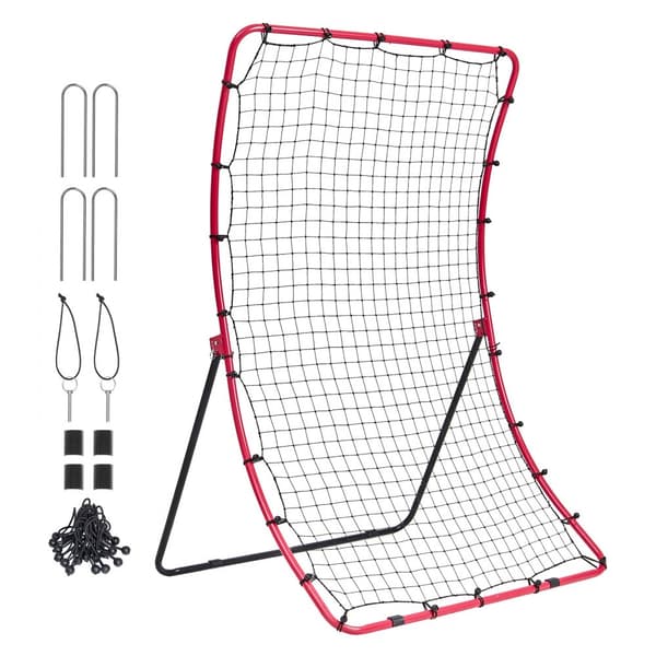 Baseball og Softball Rebounder Net 4x5,5 ft PitchBack, 360° Felttræning, Effektiv Rebound, Forbedr Dit Spil