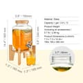 Miniatyrbild 7 av 9: Dryckesdispenser 1 gallon, Glas Juice Dispenser med stativ, Rostfri Stålkran, Perfekt för Fester, Is Te Lemonad Juice Vatten