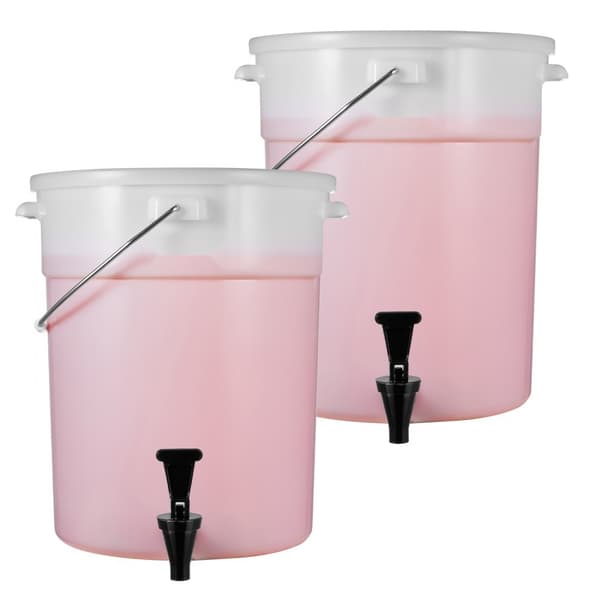 Drikkevaredispenser 5 gallon, automatisk drikkevarer til fester, plastjuice-dispenser med tap og låg, iste, limonade, juice, vanddispenser