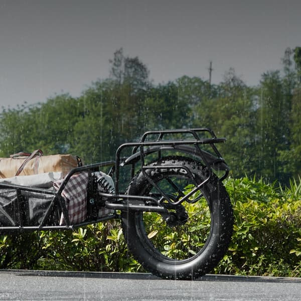 Cykel Lastvagn, 70 lbs lastkapacitet, tung cykelanhängare, kompakt förvaring, snabbkoppling och universalkoppling, 20" hjul