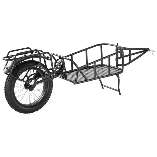Cykel Lastvagn, 70 lbs lastkapacitet, tung cykelanhängare, kompakt förvaring, snabbkoppling och universalkoppling, 20" hjul