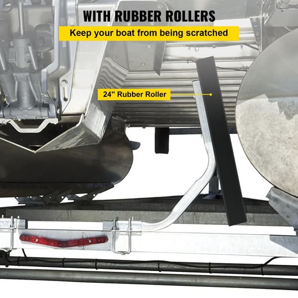 Bådtrailer Guide On, 24", Et Par Trailer Ponton Bunk Board Guide-ons, Stål Trailer Guider, Komplet Monteringsudstyr Inkluderet