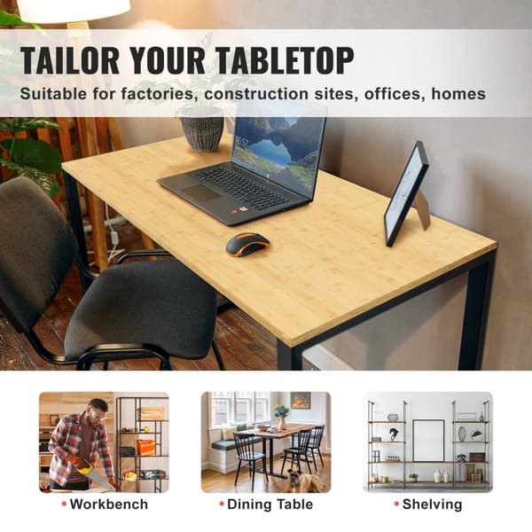Bordplade i bambus, rektangulær 70,9" x 29" x 1,5", 330 lbs belastning, holdbar og stilfuld