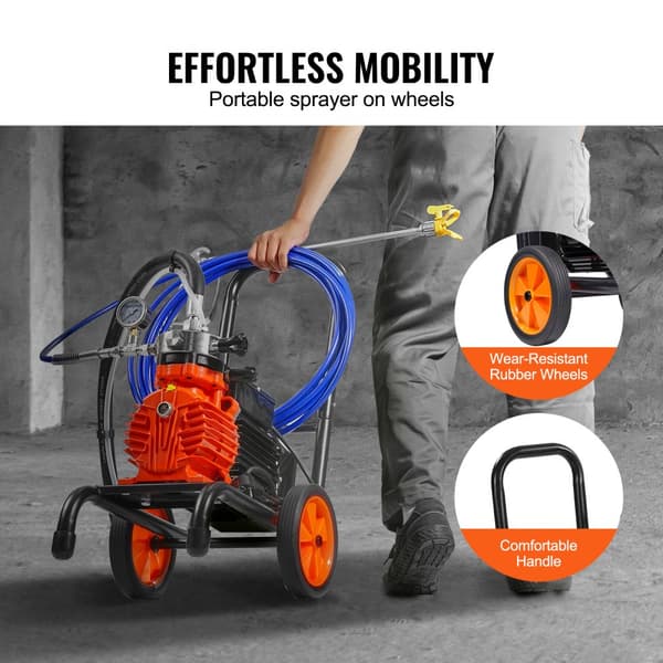 Cart Airless Färg Sprayer, Membran Färg Sprayer 900W, Elektrisk Målningsmaskin, Luftlös Målningsspray, Effektiv och Lättanvänd