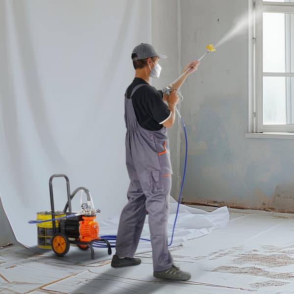 Cart Airless Färg Sprayer, Membran Färg Sprayer 900W, Elektrisk Målningsmaskin, Luftlös Målningsspray, Effektiv och Lättanvänd