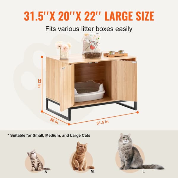 Kattlåda Dold kattmöbel, 31,5"L x 20"B x 22"H, elegant design, utrymmeseffektiv