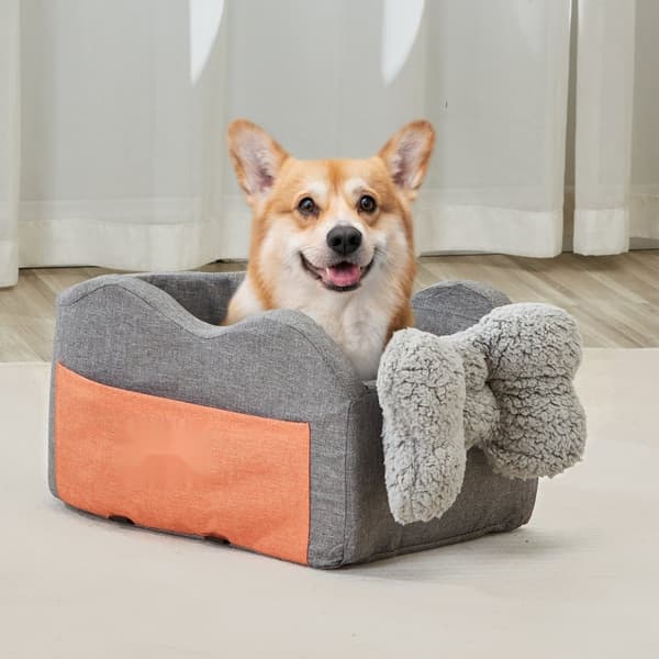 Center Console Hundsäte, Booster Säte för Liten Hund upp till 8 lbs, Bilaccessoar för Djur