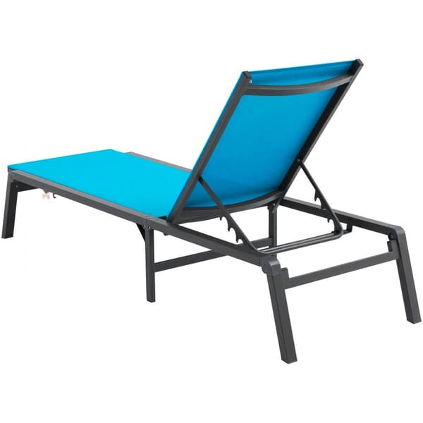 Utomhus Värmestol 5-positioner, Justerbar Lounge Chair för Patio, Bekväm och Hållbar