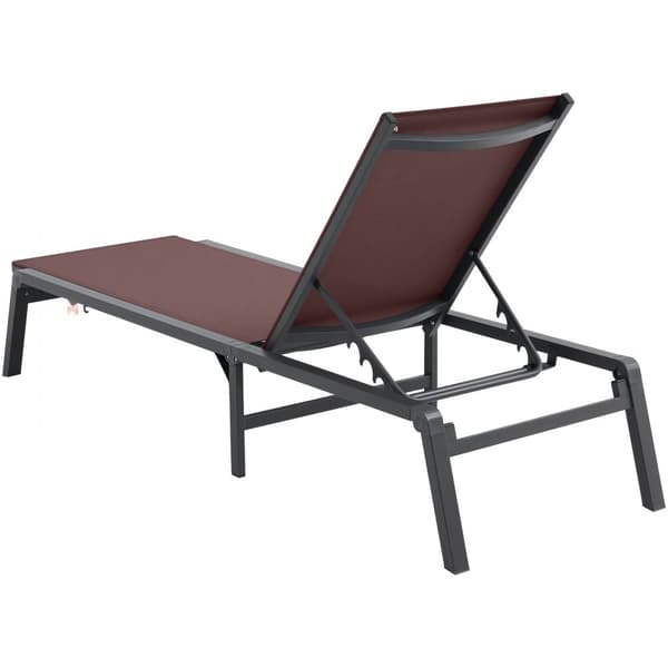 Utomhus Chaise Lounge Stolen, Justerbar 5-position, Patio Loungestol, Bekväm och Hållbar