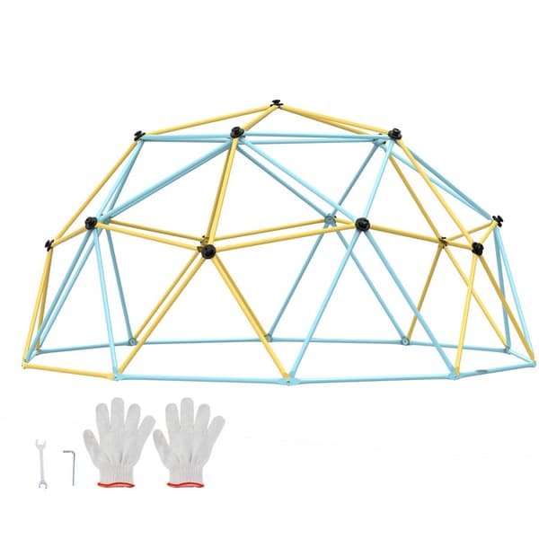 Kiipeilypallo, 10 FT Geometrinen Kuppi -kiipeilijäleikkikeskus 3–10-vuotiaille lapsille, Jungle Gym -tuki 750 LBS:lle, helppo asentaa ja kestävä