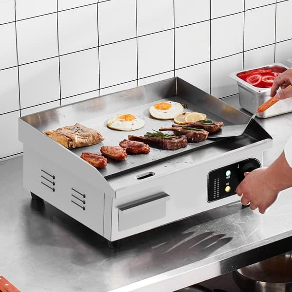 Kommersiell Elektrisk Grill 2800 W Plattgrill, Bänkskiva, Justerbar Temperatur 50-300°C