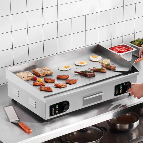 Kommerciel elektrisk bageplade 4400 W, bordplade flad grill, temperaturindstilling 50℃-300℃, hurtig opvarmning, holdbar konstruktion