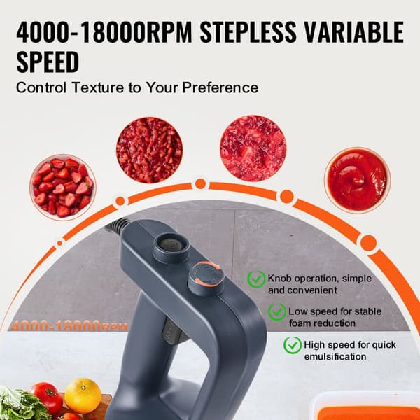 Kommersiell Immersionshandmixern 500W, kraftfull stavmixer för soppor och såser