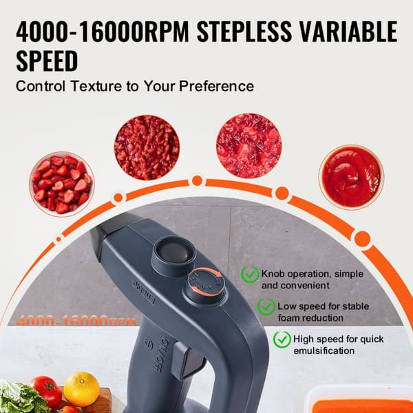 Kommerciel neddykkende blender 350W, kraftig håndmixer til supper og saucer, hurtig blanding, ergonomisk design