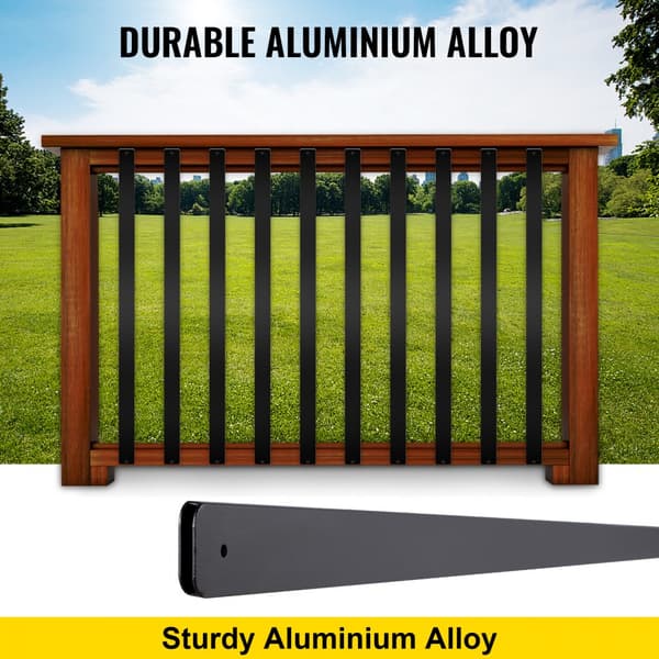 Deck Balusters Metallspindlar 76-pack 29,5" Aluminiumräcke, hållbart och stilrent