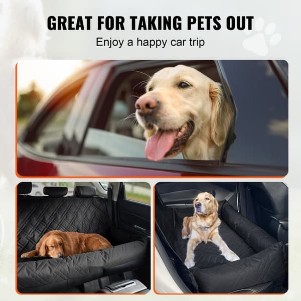 Hunde Booster Autostol, Pet Auto Autostol til Mellemstore og Store Hunde op til 45 kg, Sort, Sikkerhedssele, Komfortabel Design, Letvægts