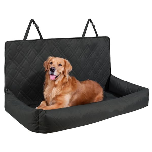 Hunde Booster Autostol, Pet Auto Autostol til Mellemstore og Store Hunde op til 45 kg, Sort, Sikkerhedssele, Komfortabel Design, Letvægts